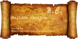Majláth Cecília névjegykártya